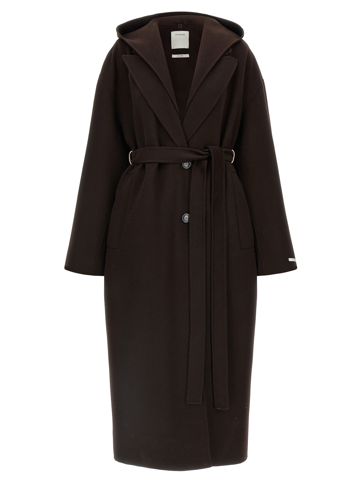 Sportmax Brown Wool Coat