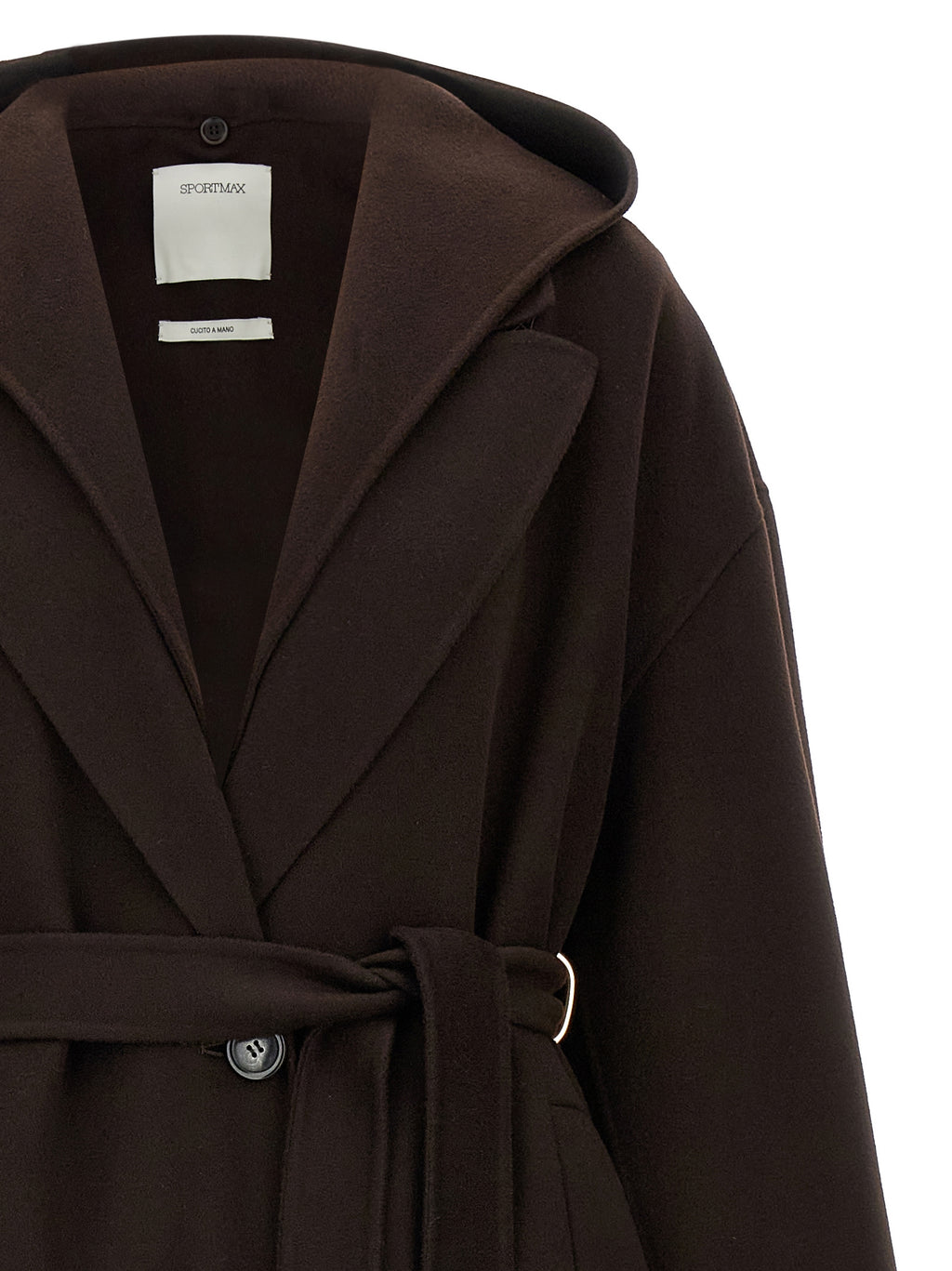 Sportmax Brown Wool Coat