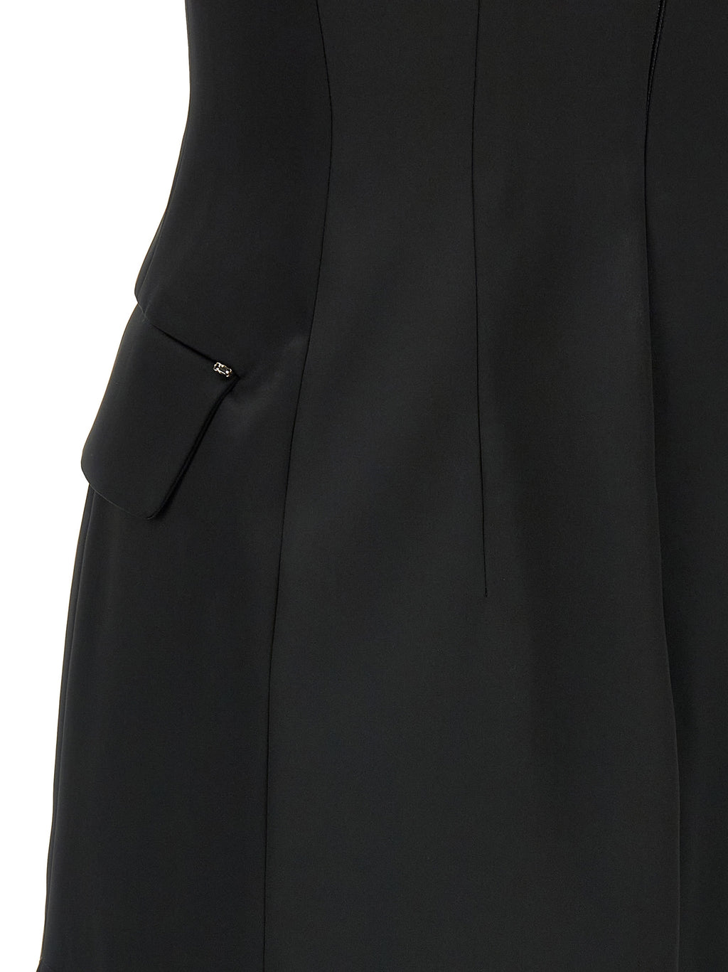 Sportmax Black Acetate Midi Dress