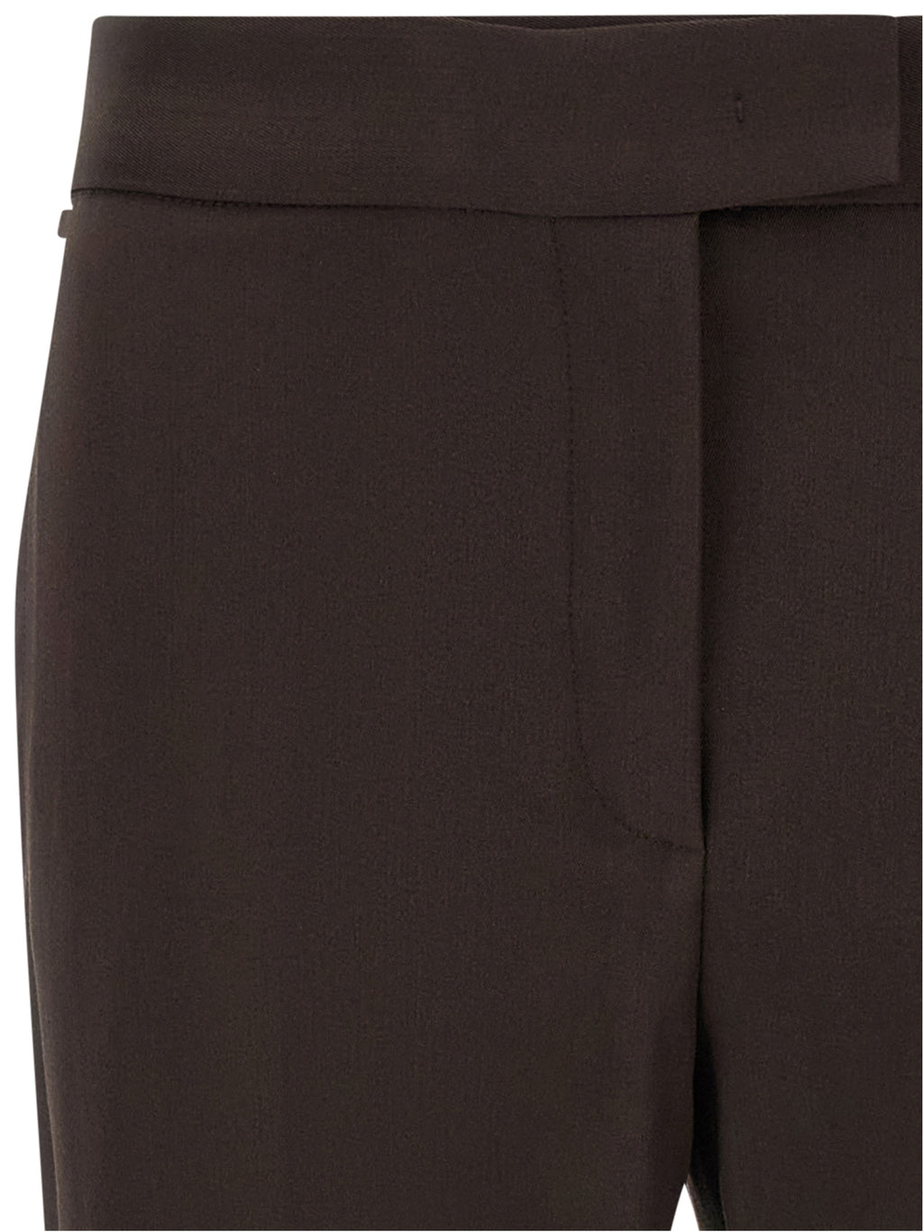 Sportmax Brown Virgin Wool Dress Pants