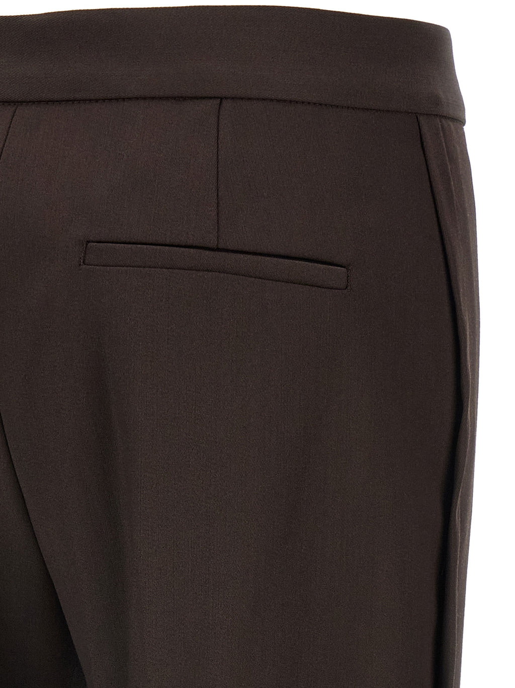 Sportmax Brown Virgin Wool Dress Pants