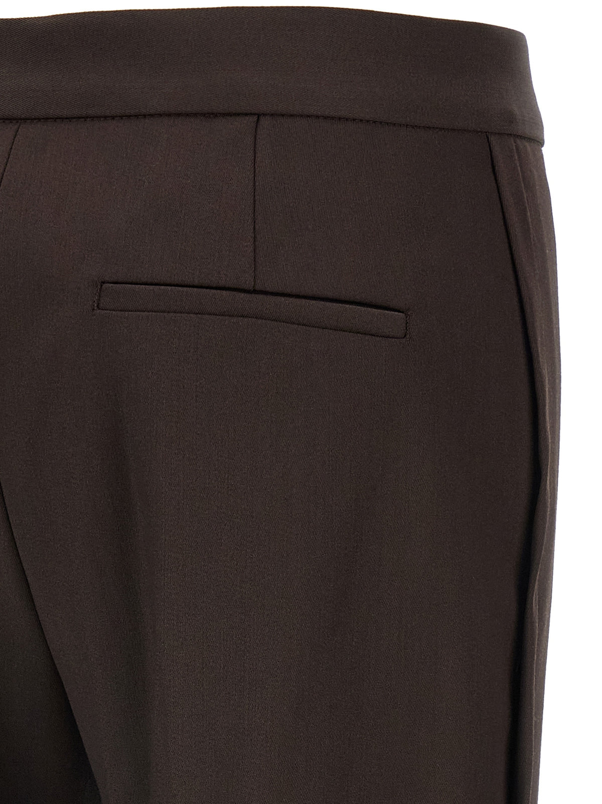 Sportmax Brown Virgin Wool Dress Pants