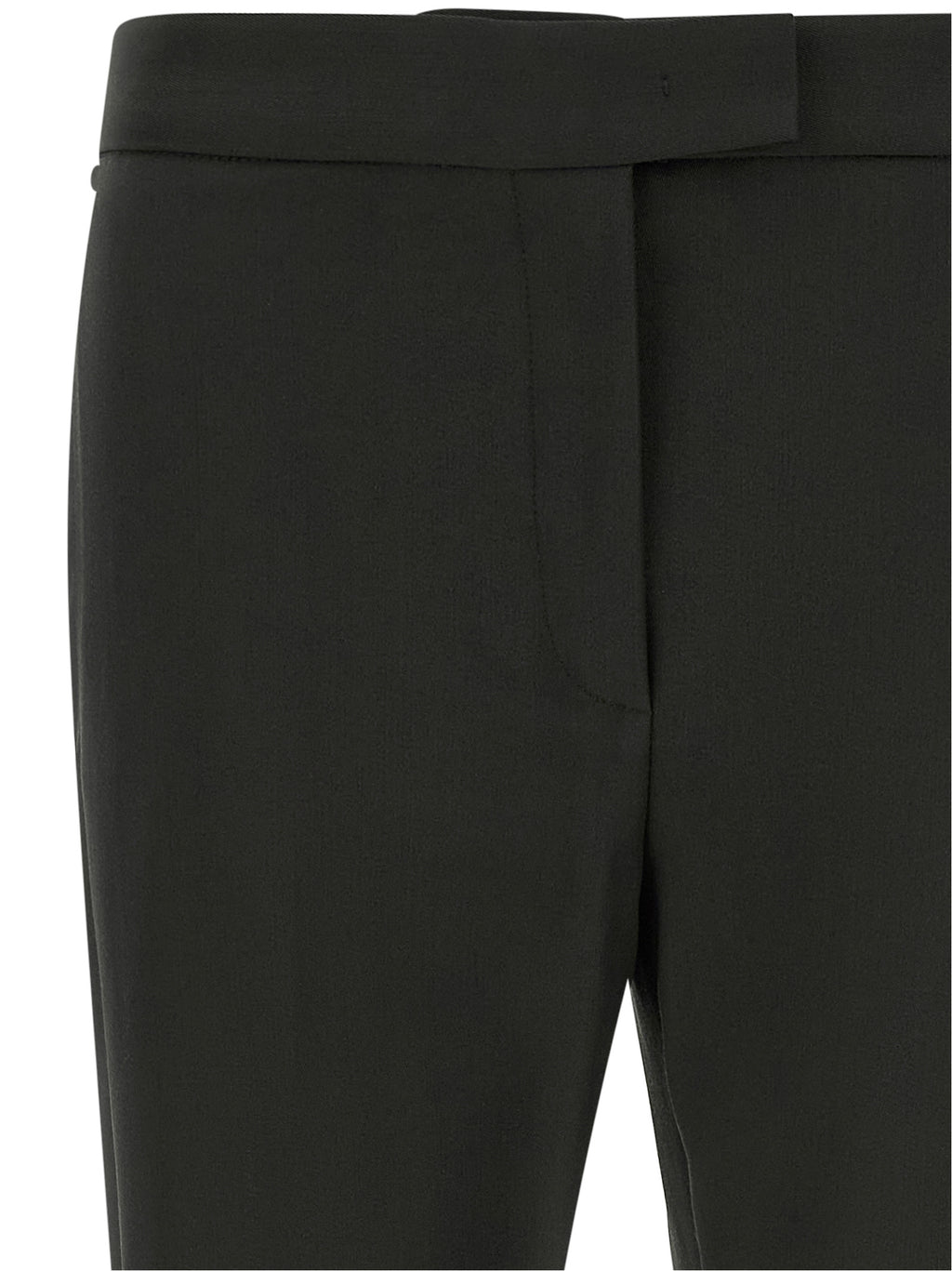 Sportmax Black Virgin Wool Flared Pants