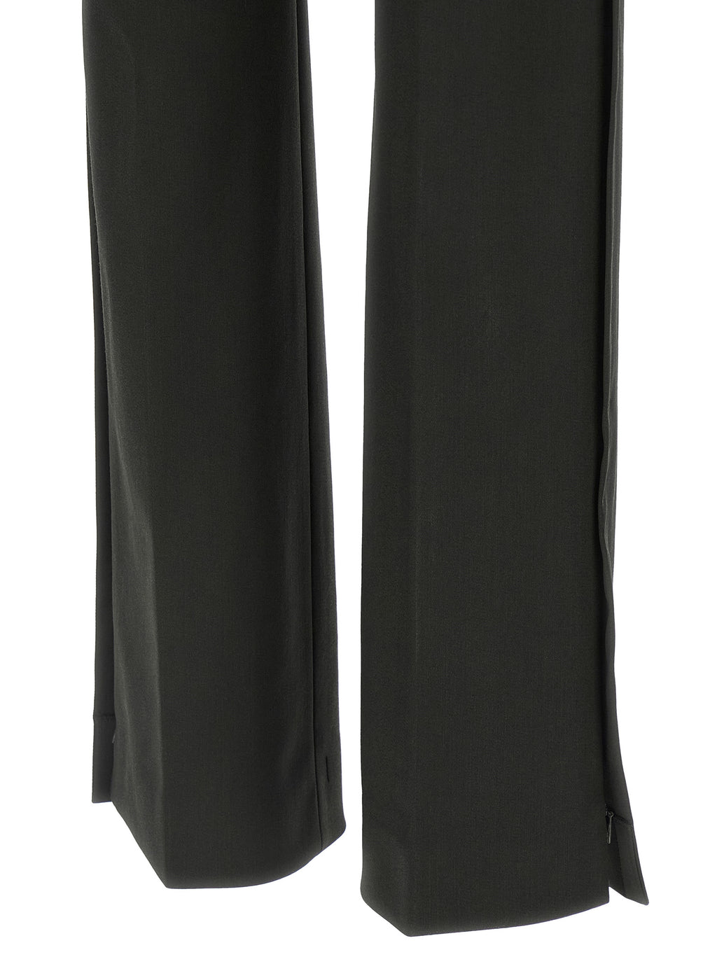 Sportmax Black Virgin Wool Flared Pants