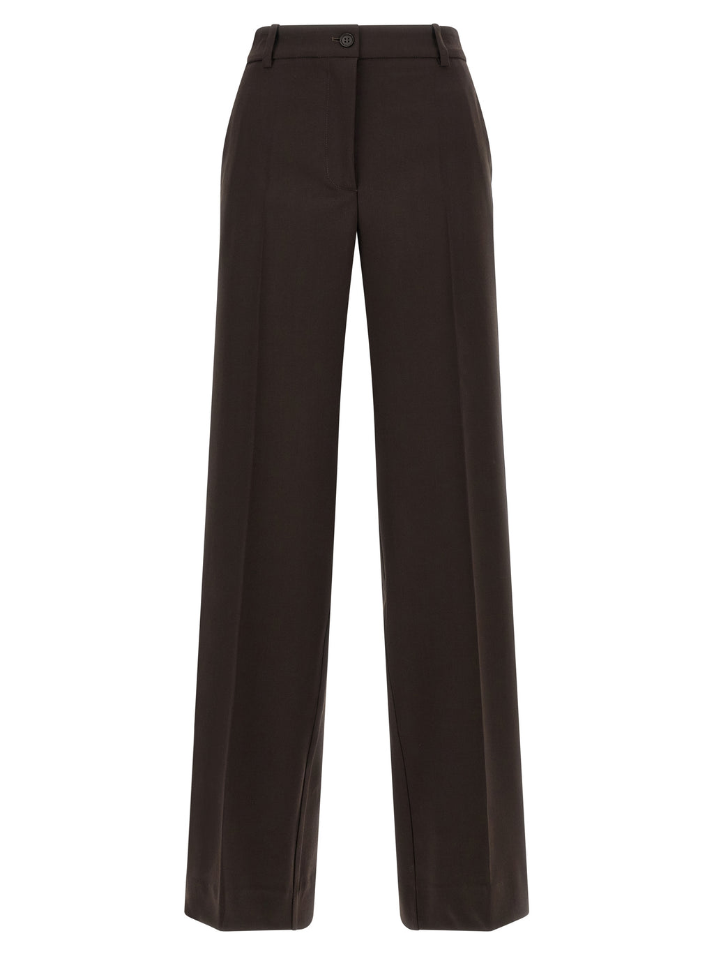 P.A.R.O.S.H. Brown Virgin Wool Flared Pants