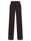 P.A.R.O.S.H. Brown Virgin Wool Flared Pants