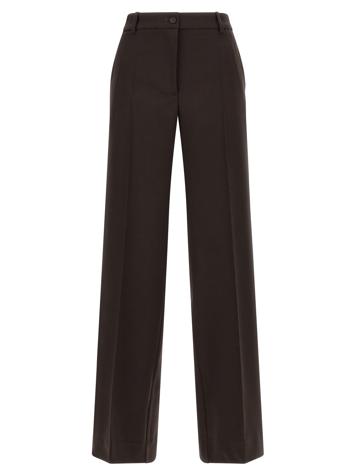 P.A.R.O.S.H. Brown Virgin Wool Flared Pants