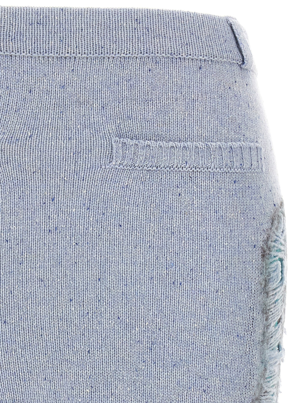 Moschino Blue Wool Midi Skirt