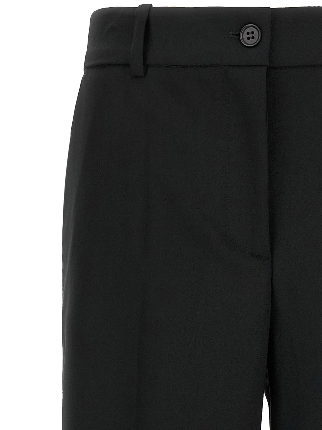 P.A.R.O.S.H. Black Virgin Wool Flared Pants