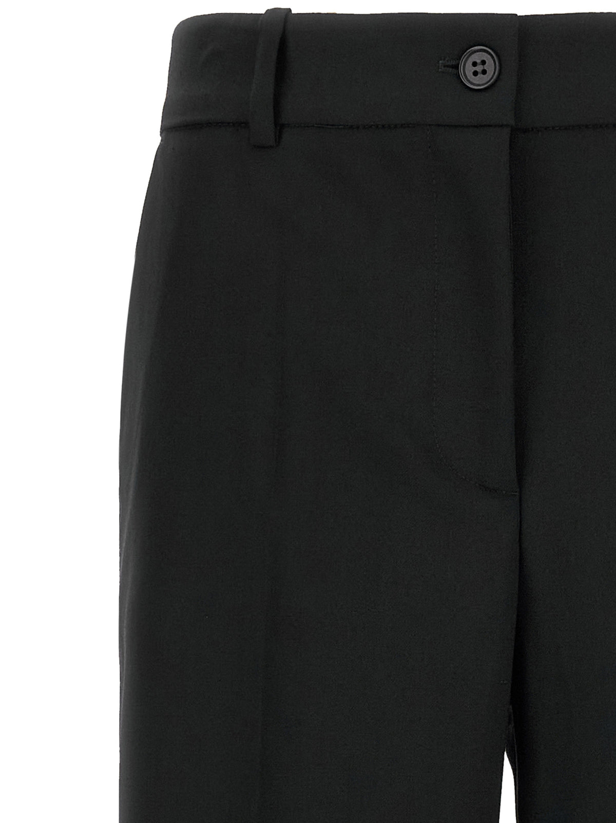 P.A.R.O.S.H. Black Virgin Wool Flared Pants