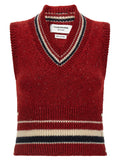 Thom Browne Red Wool Sleeveless Jacket