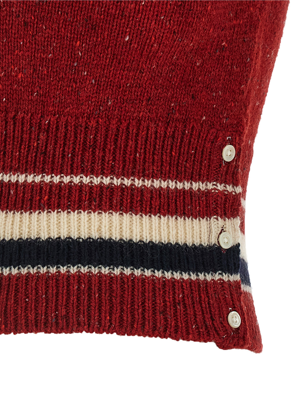 Thom Browne Red Wool Sleeveless Jacket