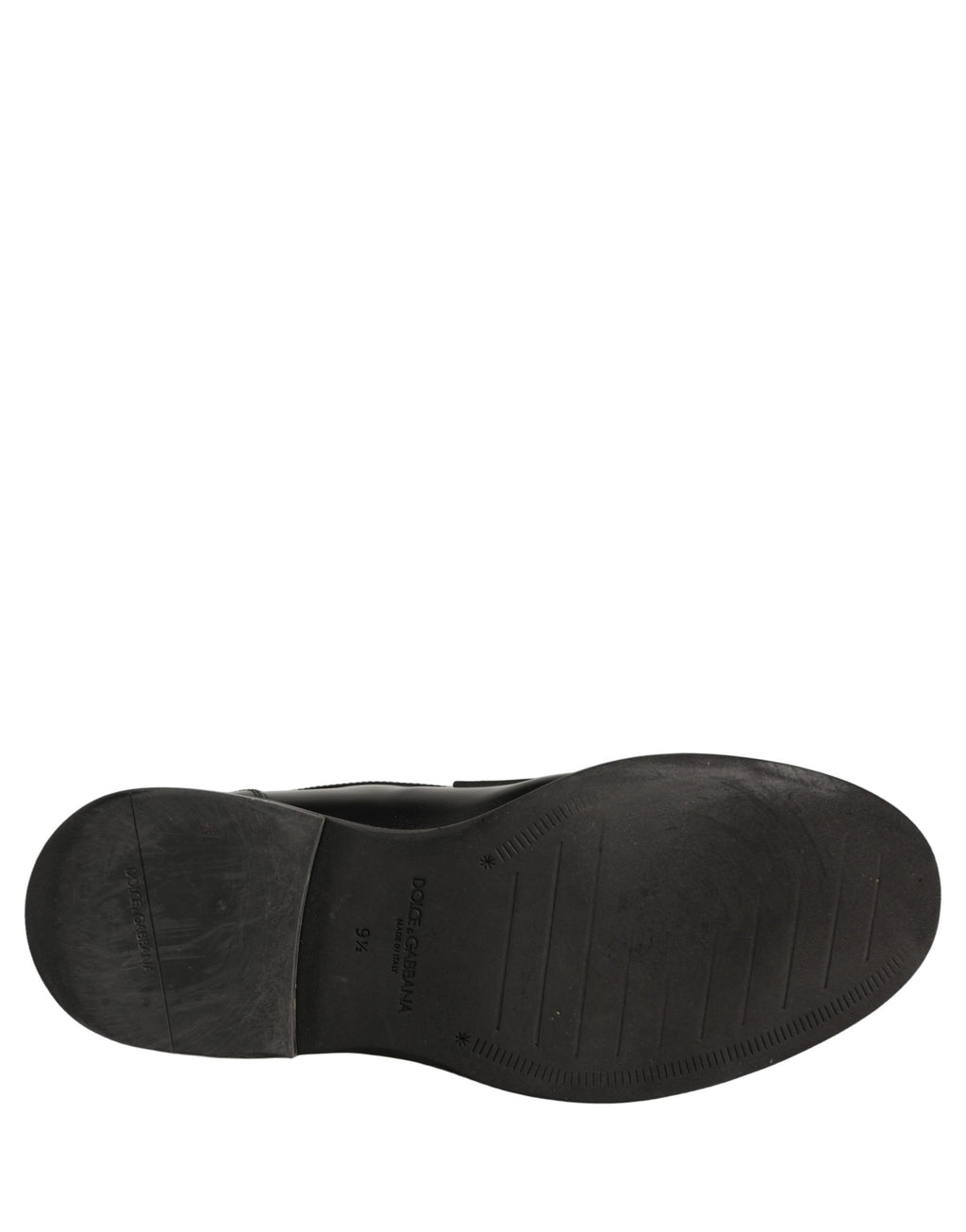 Dolce & Gabbana Black Brushed Calf Leather Loafers Shoes