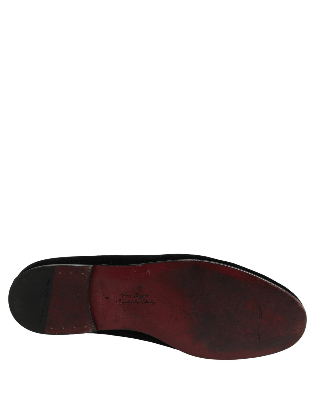 Dolce & Gabbana Black Crown Embellished Men Loafers Shoes