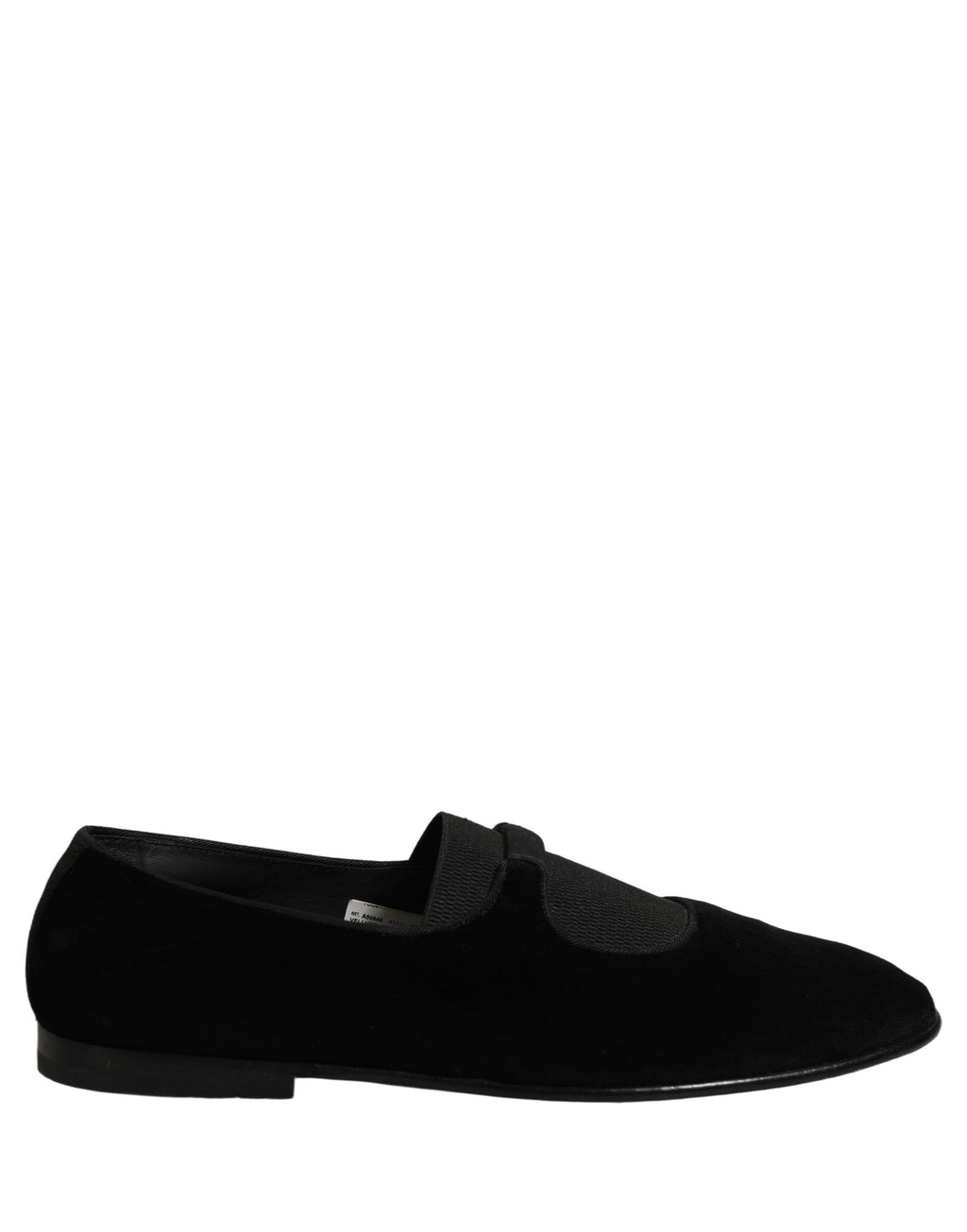 Dolce & Gabbana Black Velvet Slip On Slippers Loafers Shoes