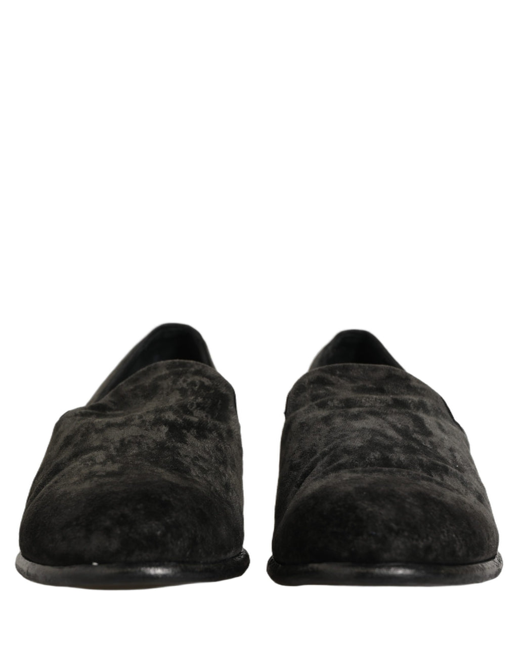 Dolce & Gabbana Black Suede Slip On Men Slippers Loafers Shoes