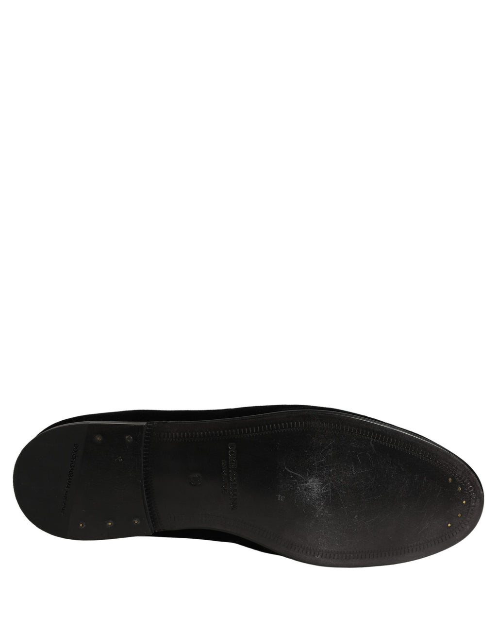 Dolce & Gabbana Black Crown Embellished Men Loafers Shoes