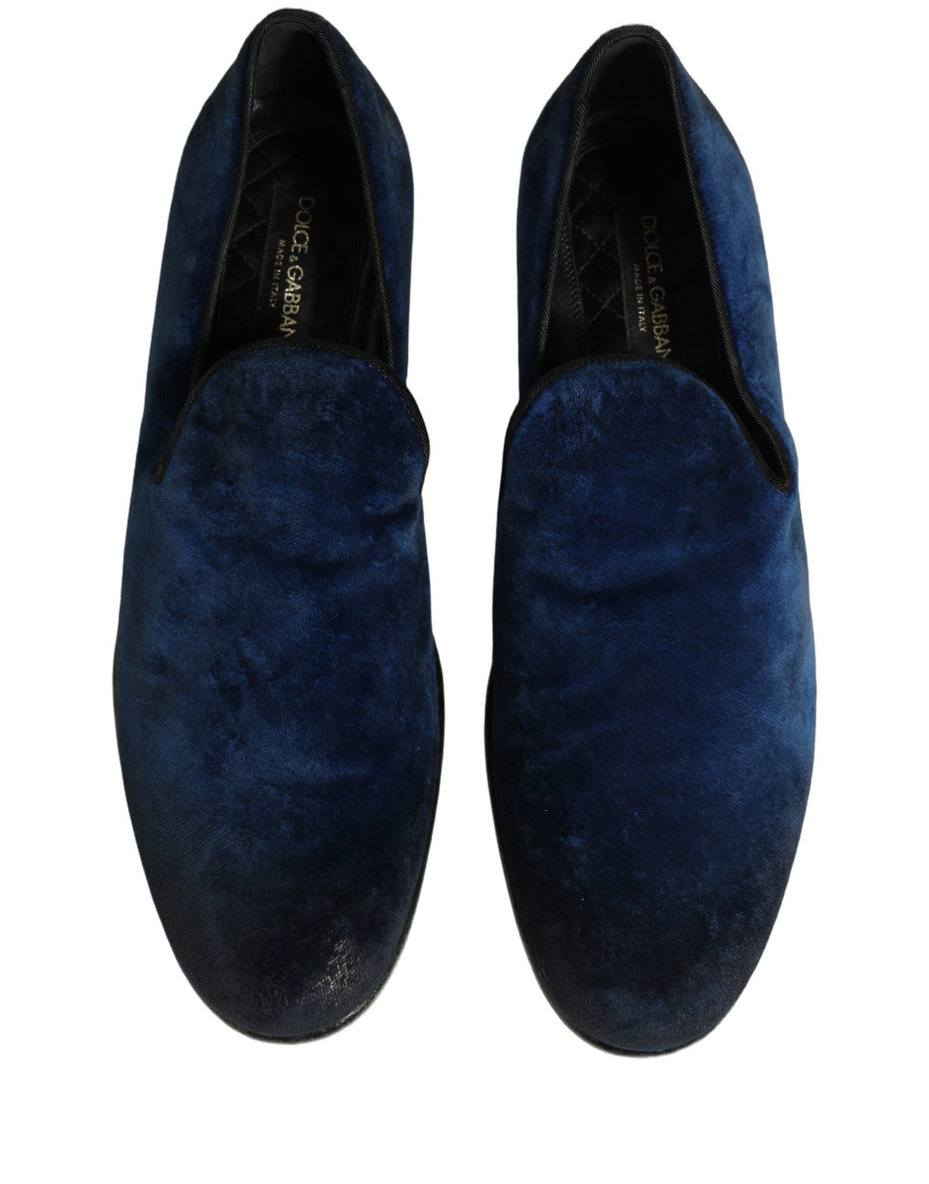 Dolce & Gabbana Blue Suede Slip On Men Slippers Loafers Shoes
