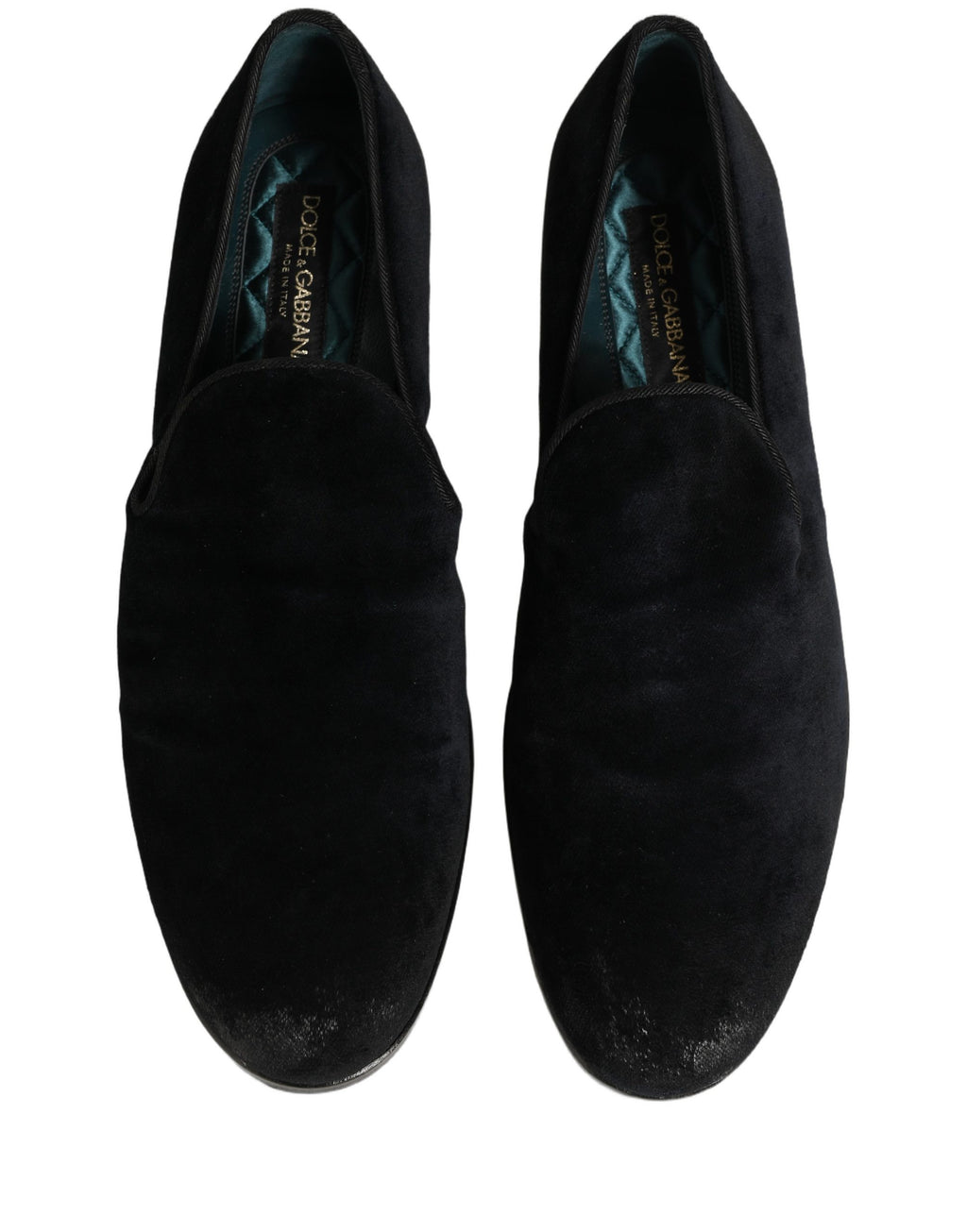 Dolce & Gabbana Black Suede Slip On Slippers Loafers Shoes