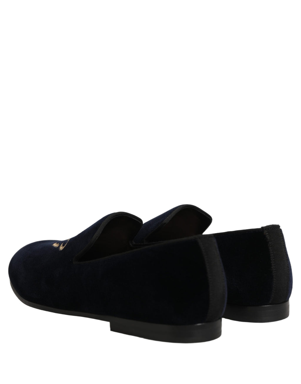 Dolce & Gabbana Black Suede DG Logo Slippers Men Loafers Shoes