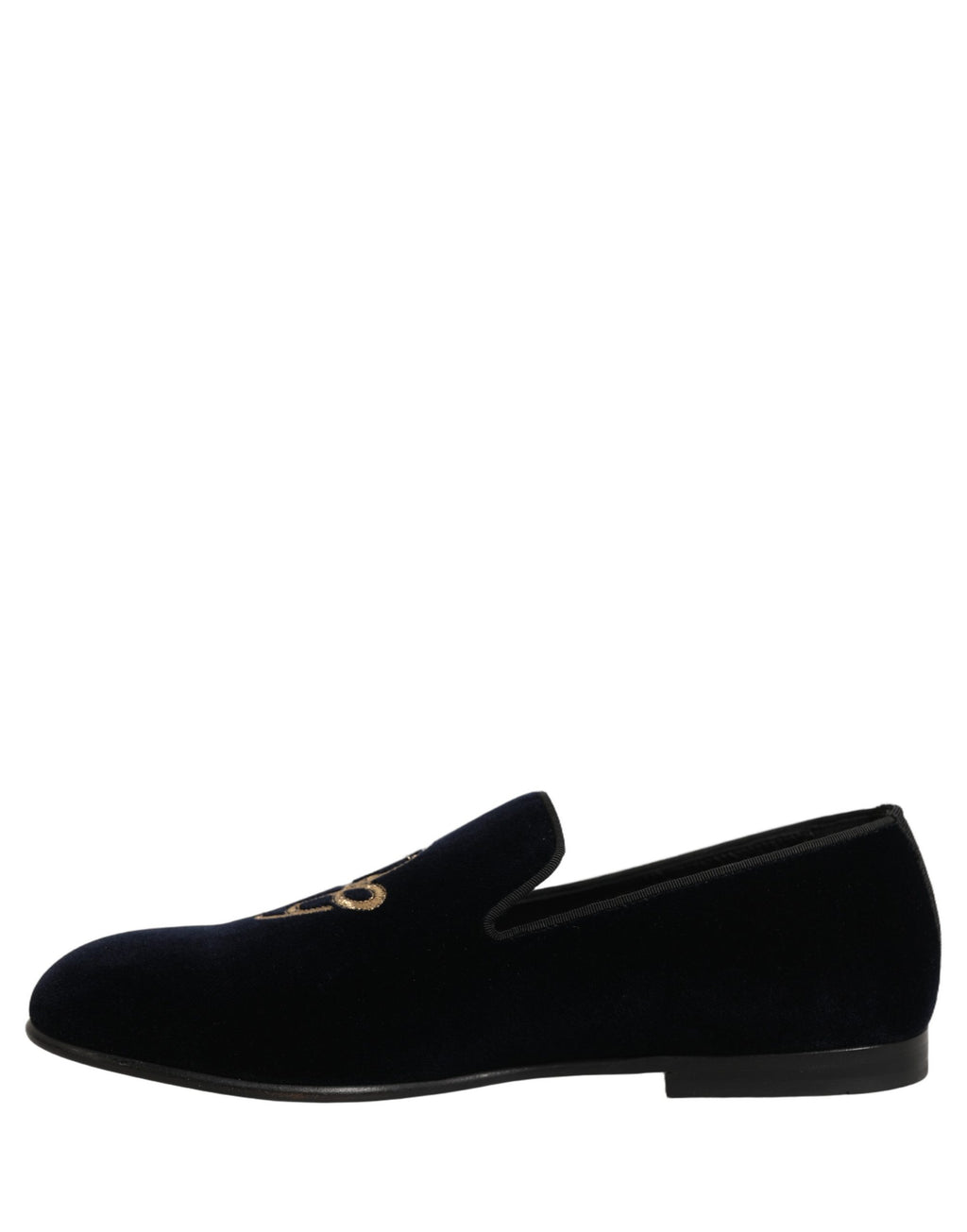 Dolce & Gabbana Black Suede DG Logo Slippers Men Loafers Shoes