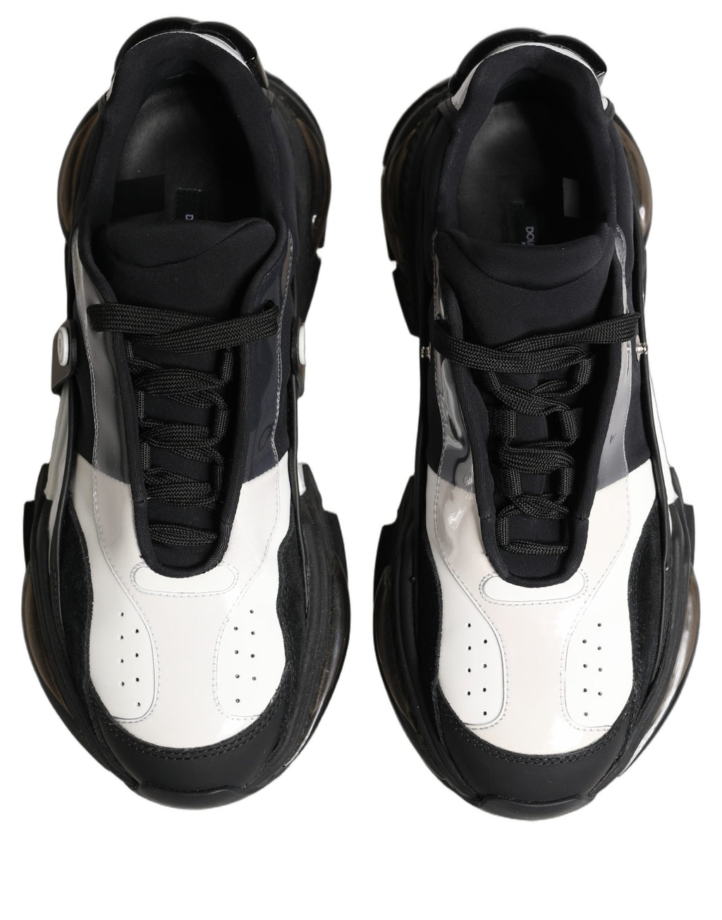 Dolce & Gabbana White Black Logo Airmaster Men Sneakers Shoes