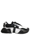 Dolce & Gabbana White Black Logo Airmaster Men Sneakers Shoes