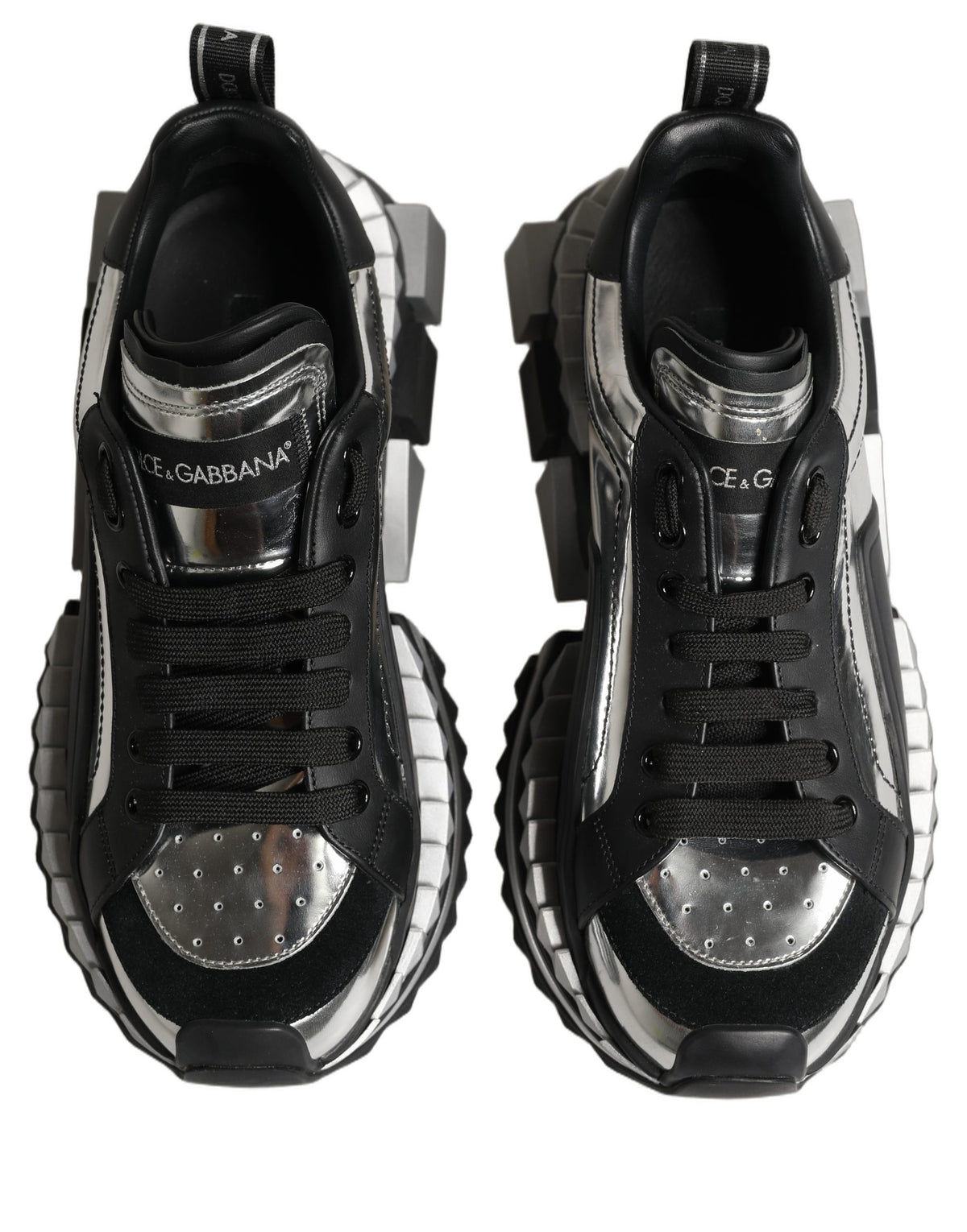 Dolce & Gabbana Black Two-Tone Super King Men Sneakers Shoes