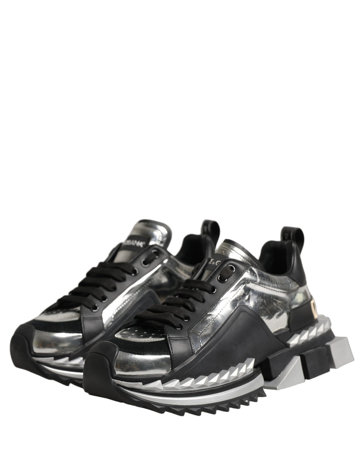 Dolce & Gabbana Black Two-Tone Super King Men Sneakers Shoes