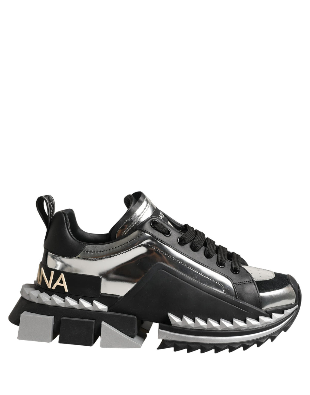 Dolce & Gabbana Black Two-Tone Super King Men Sneakers Shoes