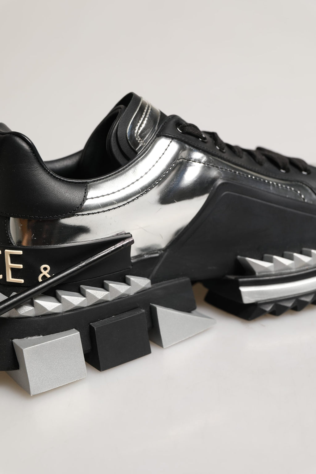 Dolce & Gabbana Black Two-Tone Super King Men Sneakers Shoes