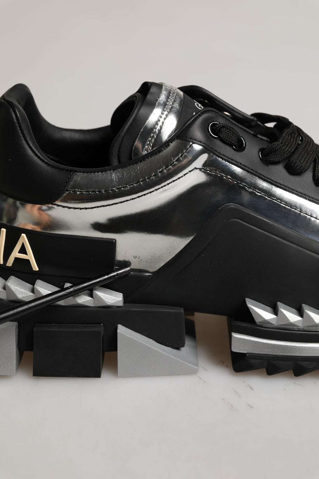Dolce & Gabbana Black Two-Tone Super King Men Sneakers Shoes