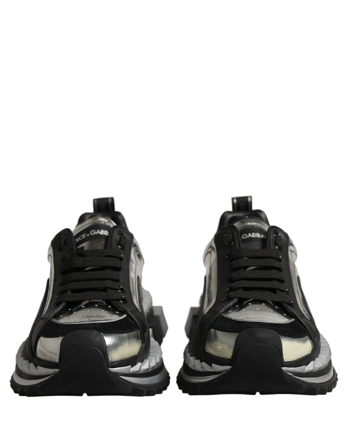 Dolce & Gabbana Black Two-Tone Super King Men Sneakers Shoes