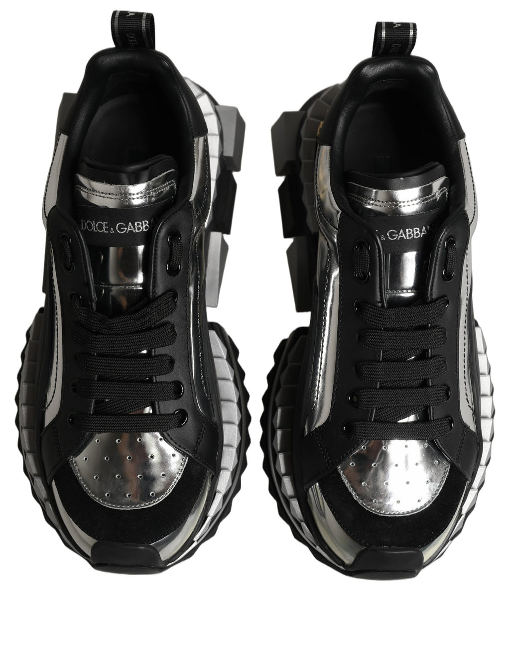 Dolce & Gabbana Black Two-Tone Super King Men Sneakers Shoes
