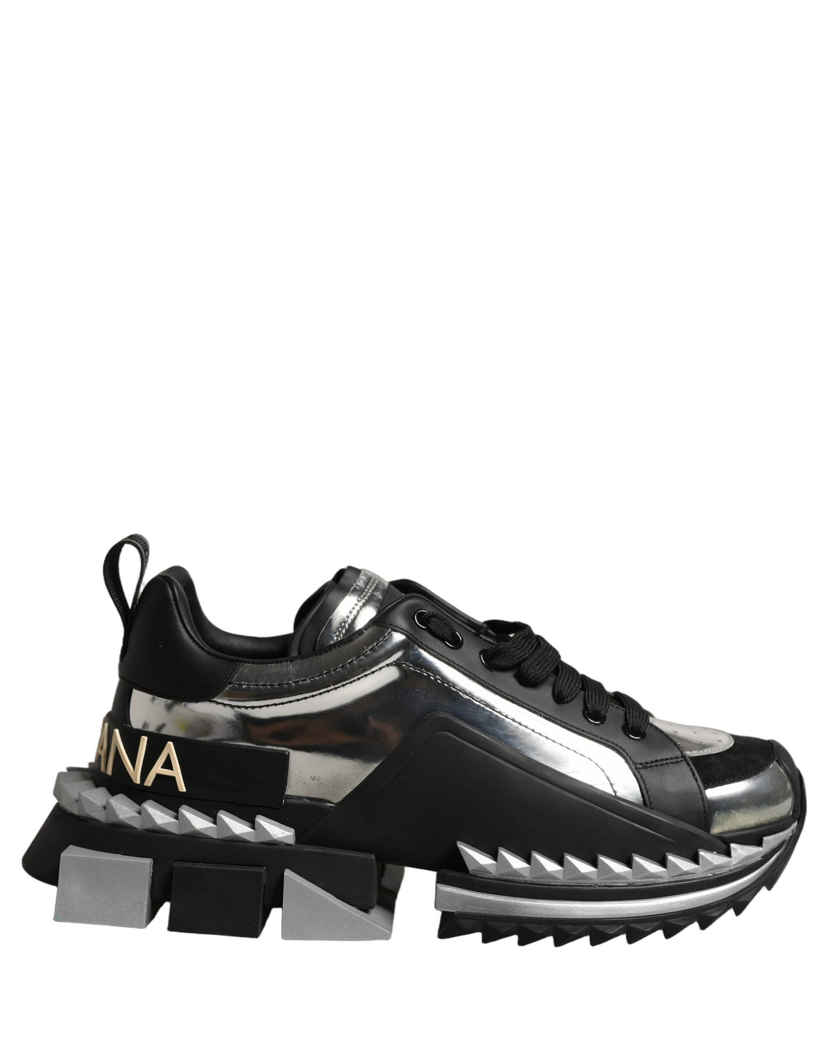 Dolce & Gabbana Black Two-Tone Super King Men Sneakers Shoes