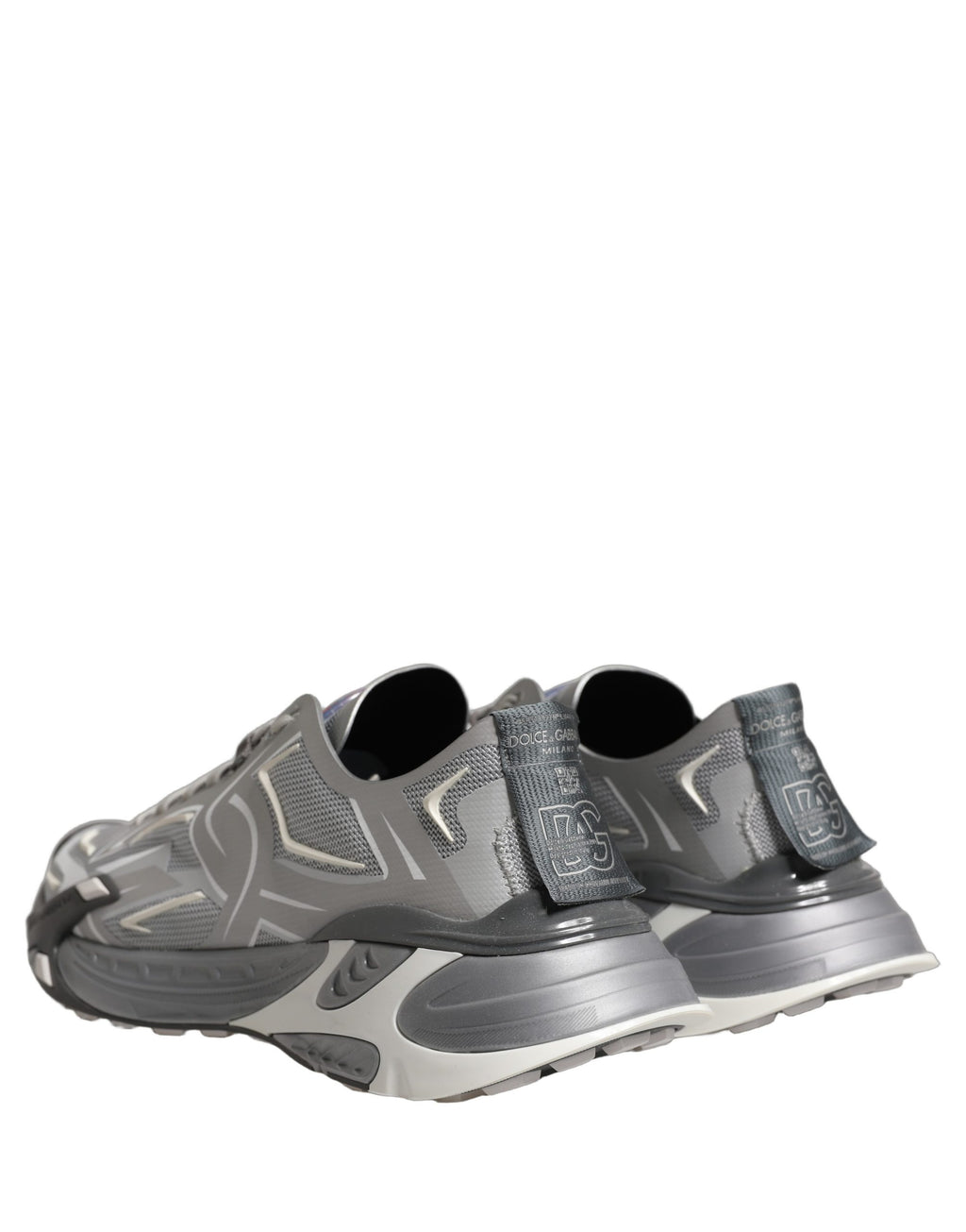 Dolce & Gabbana Gray Panelled Low Top Men Sneakers Shoes