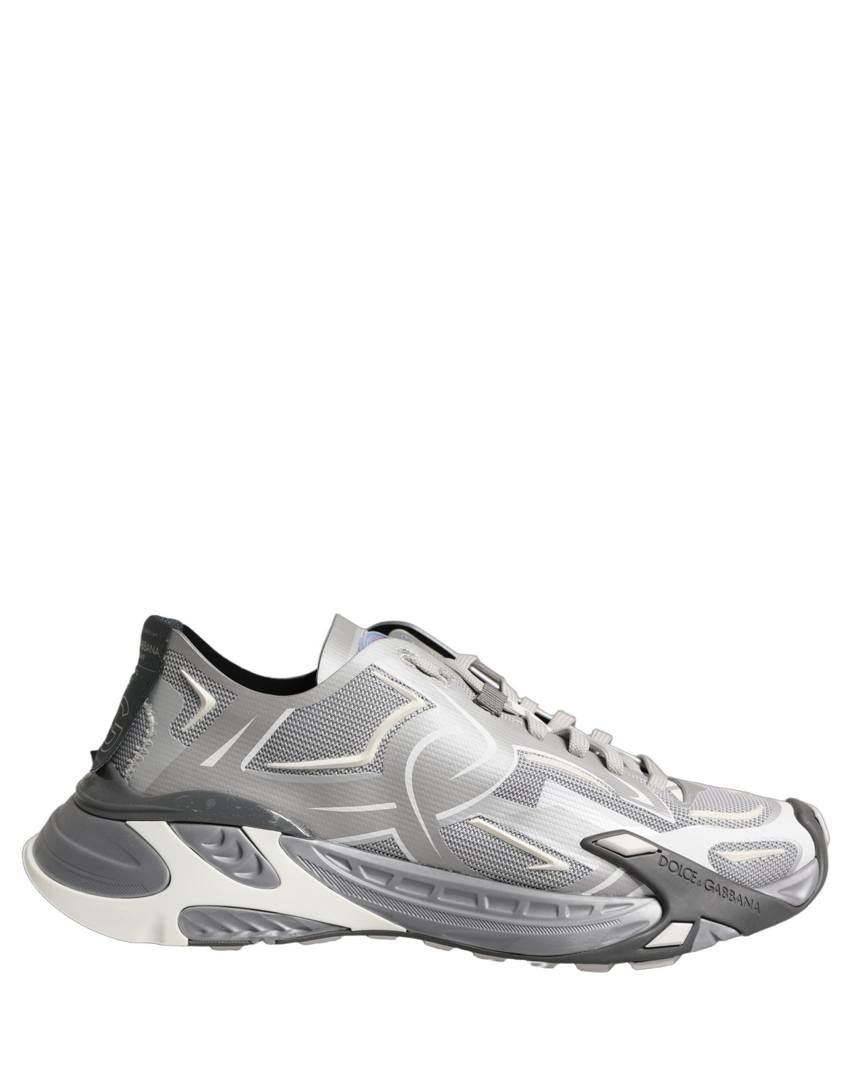 Dolce & Gabbana Gray Panelled Low Top Men Sneakers Shoes
