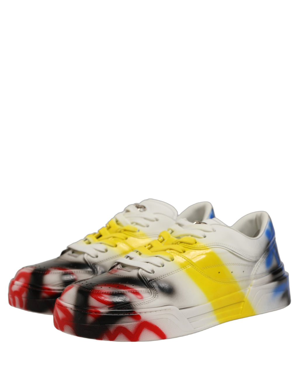 Dolce & Gabbana Multicolor New Roma Paint Sneakers Men Shoes