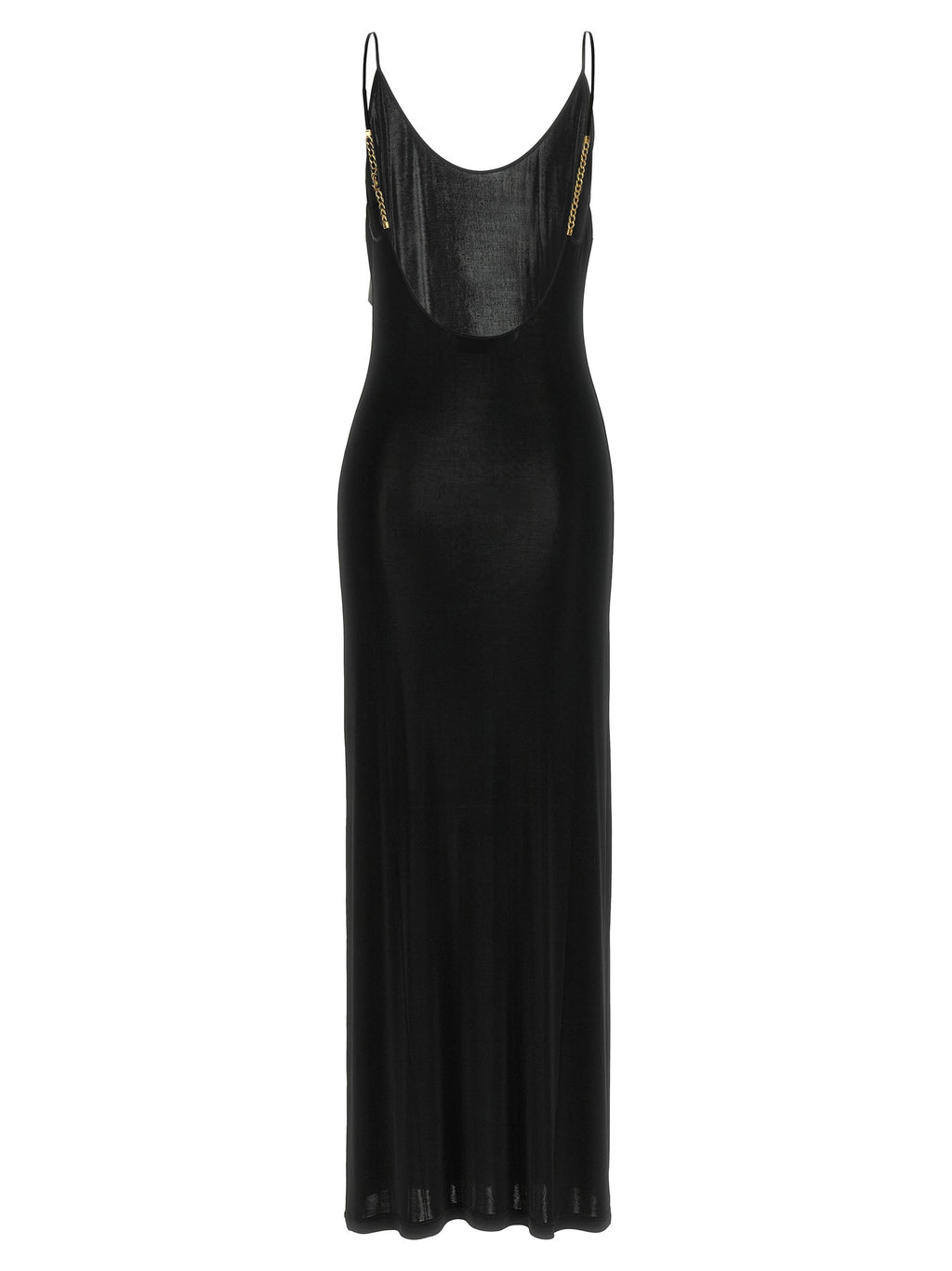 Saint Laurent Black Viscose Long Dress