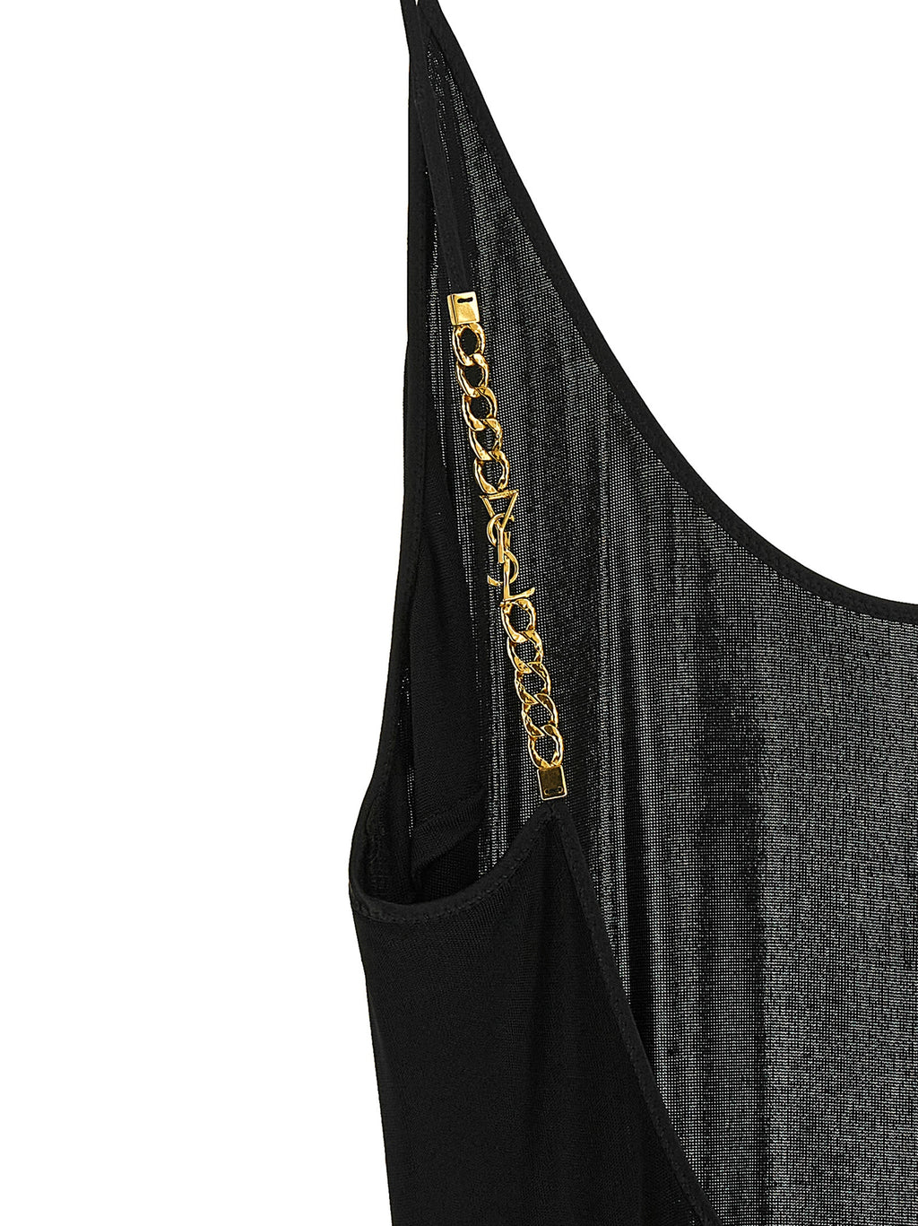 Saint Laurent Black Viscose Long Dress
