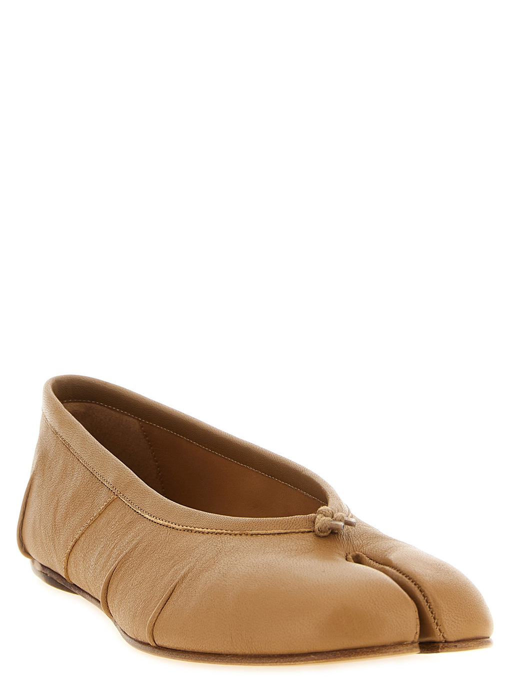 Maison Margiela Beige Lamb Leather Ballet Flats