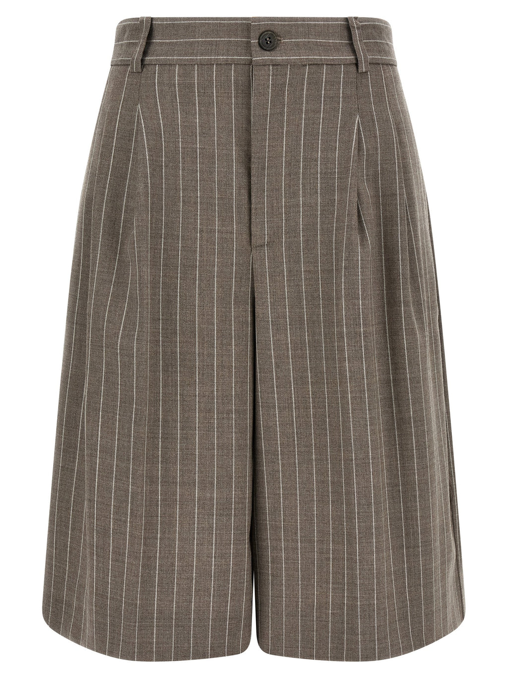 P.A.R.O.S.H. Brown Virgin Wool Bermuda Shorts