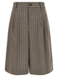P.A.R.O.S.H. Brown Virgin Wool Bermuda Shorts
