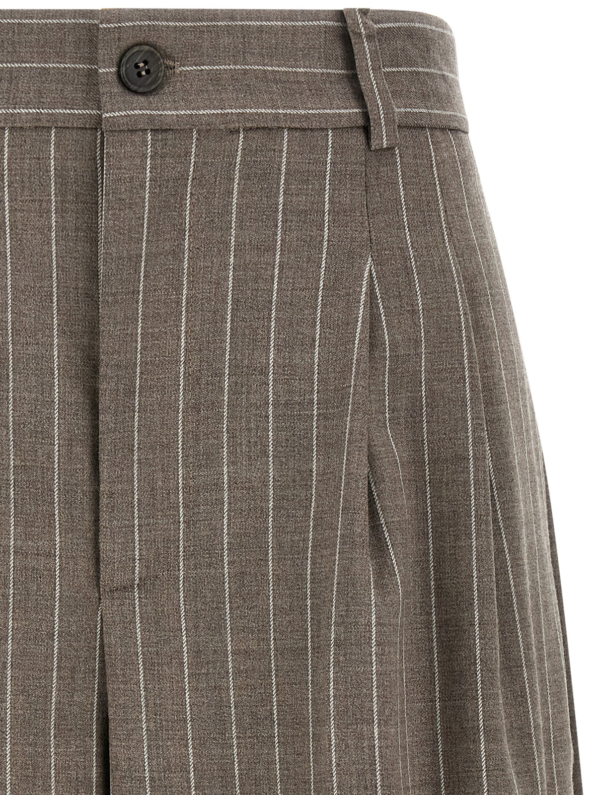 P.A.R.O.S.H. Brown Virgin Wool Bermuda Shorts
