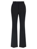 Elisabetta Franchi Black Virgin Wool Flared Pants