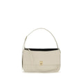 Ferragamo Beige Calf Leather Bos Taurus Shoulder Bag