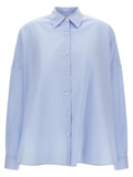 Dries Van Noten Blue Cotton Blouse