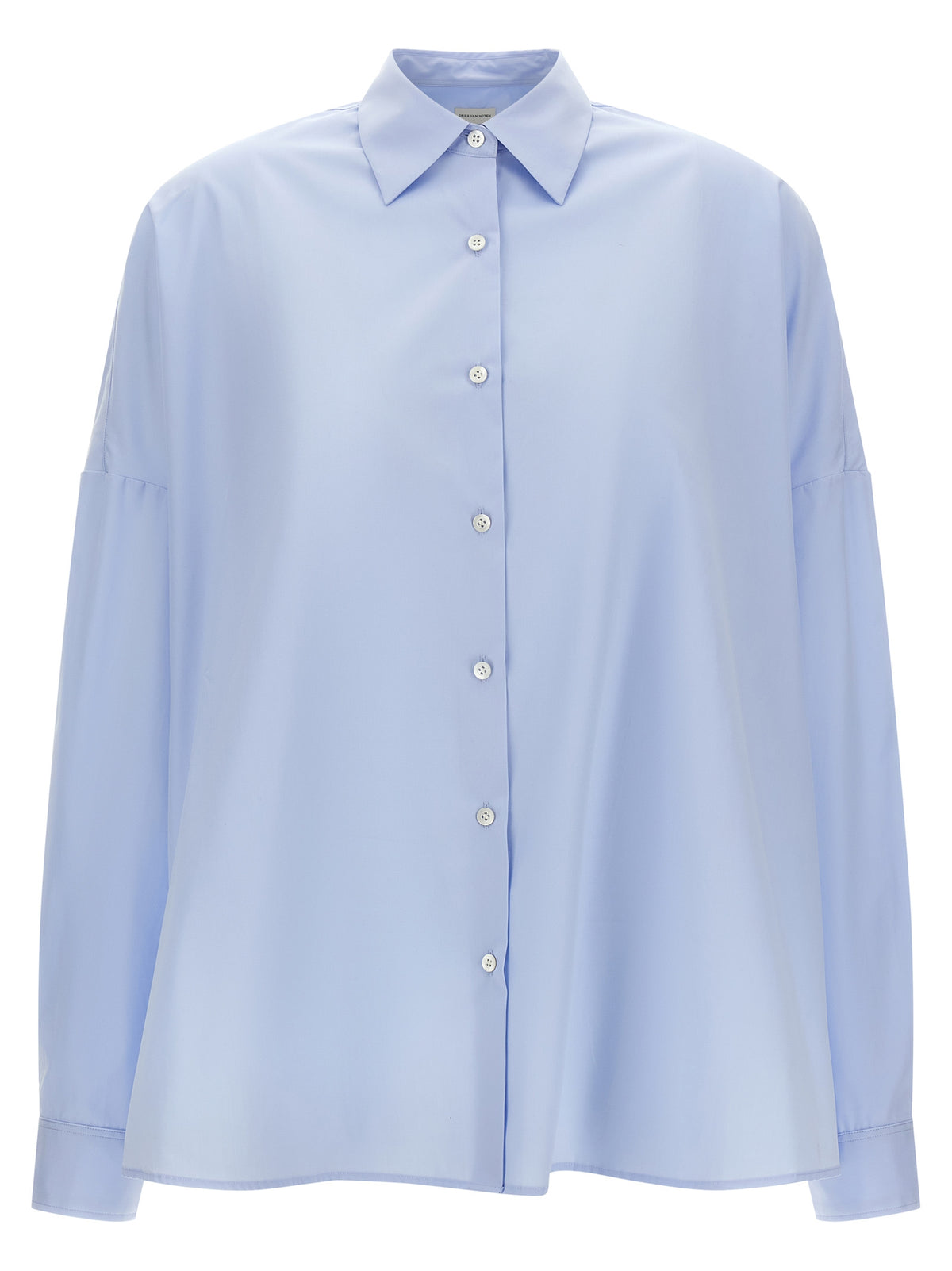 Dries Van Noten Blue Cotton Blouse