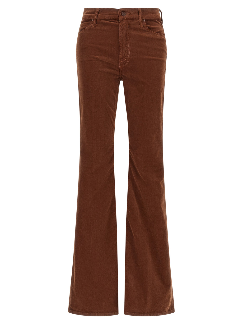Mother Denim Brown Cotton Flared Pants