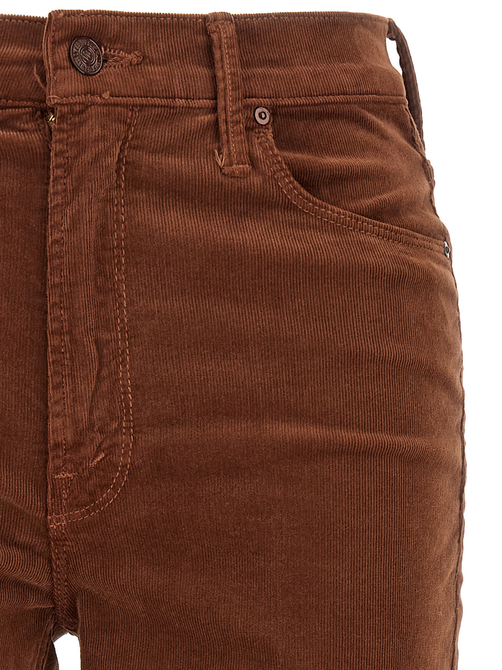 Mother Denim Brown Cotton Flared Pants